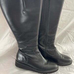 Wide Calf Leather Boots